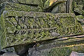 Angkor - Beng Mealea, carved lintel with a version of the 'Churning of the Sea of Milk'